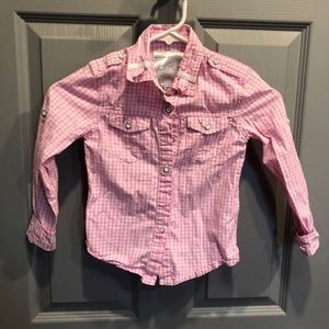 Joe’s Jeans Girls Plaid Button Down Top -Size 4/5